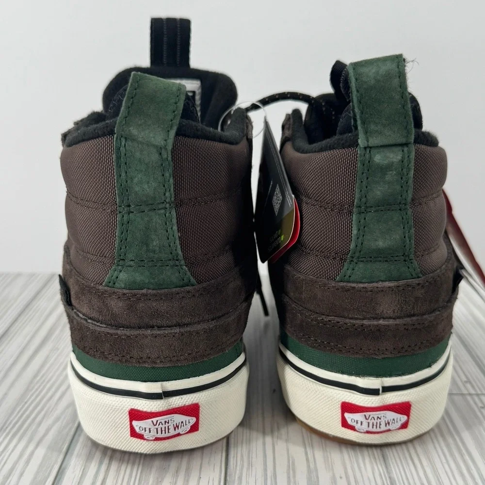 Vans Sk8-Hi Del Pat MTE Brown Green Men 7.5 Women 9.0 Primaloft Duck Boots‎